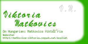 viktoria matkovics business card